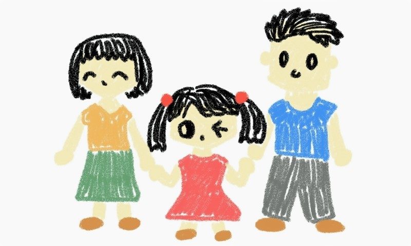 子供が描いた家族の絵